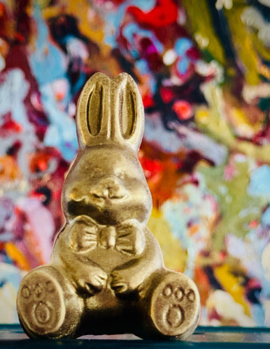 Gold Dusted Chocolate Coconut Bunny Milène Jardine Chocolatier